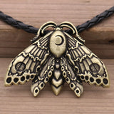 Death's Head Hawkmoth Necklace Moon Moth Pendant Unisex Halloween Jewelry