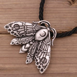 Death's Head Hawkmoth Necklace Moon Moth Pendant Unisex Halloween Jewelry