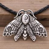 Death's Head Hawkmoth Necklace Moon Moth Pendant Unisex Halloween Jewelry