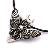 Death's Head Hawkmoth Necklace Moon Moth Pendant Unisex Halloween Jewelry