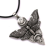 Death's Head Hawkmoth Necklace Moon Moth Pendant Unisex Halloween Jewelry