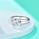 AnuJewel 2ct D Moissanite Diamond 18K Rose Plated Solitaire Ring