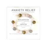 Anxiety Healing Crystal Stone Wood Beaded Earrings Necklace Set
