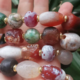 1Pcs Natural Agate Bracelets Weathered Old Rough Shapes for Man Woman Jewelry