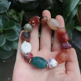1Pcs Natural Agate Bracelets Weathered Old Rough Shapes for Man Woman Jewelry
