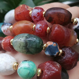 1Pcs Natural Agate Bracelets Weathered Old Rough Shapes for Man Woman Jewelry