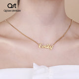 Personalized Name Necklace Alloy Pendant Box Chain Pendant Name Necklace