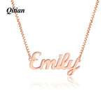 Personalized Name Necklace Alloy Pendant Box Chain Pendant Name Necklace