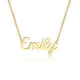 Personalized Name Necklace Alloy Pendant Box Chain Pendant Name Necklace