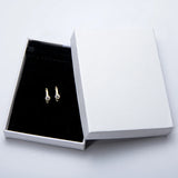 925 Silver CZ Bezel Huggie Hoop Earrings for Women