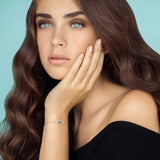 Moissanite Evil Eye Bracelet 925 Silver Original Jewelry Gift
