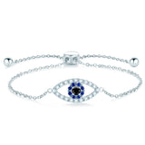 Moissanite Evil Eye Bracelet 925 Silver Original Jewelry Gift