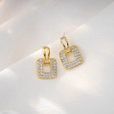 D Moissanite Drop Earrings 925 Stud Earrings for Women Girls