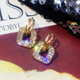 D Moissanite Drop Earrings 925 Stud Earrings for Women Girls