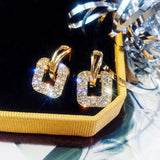 D Moissanite Drop Earrings 925 Stud Earrings for Women Girls
