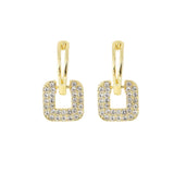 D Moissanite Drop Earrings 925 Stud Earrings for Women Girls