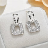 D Moissanite Drop Earrings 925 Stud Earrings for Women Girls