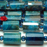 Apatite 10X14mm Faceted Cylinder Gemstone Beads for Silver 925 Jewelry