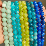 Apatite Aquamarine Jade Beads Natural Stone for Jewelry Making