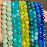 Apatite Aquamarine Jade Beads Natural Stone for Jewelry Making