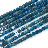 Apatite 4mm Natural Stone Beads Square Faceted Cube for DIY Jewelry Making