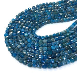Apatite 4mm Natural Stone Beads Square Faceted Cube for DIY Jewelry Making
