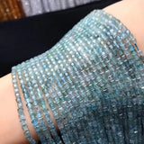 Apatite Square Faceted 3mm Beads for DIY Jewelry Making - Light Blue