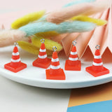 10pcs 3D Red Road Cone Resin Charms Jewelry Making Reflective Cone Pendant DIY