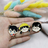 10pcs Boy & Girls Enamel Charms Dangle Pendants DIY Jewelry Earring Accessories