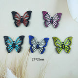 10pcs Butterfly Enamel Charms Rhinestone Jewelry DIY Accessories Pendants