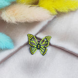 10pcs Butterfly Enamel Charms Rhinestone Jewelry DIY Accessories Pendants