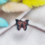 10pcs Butterfly Enamel Charms Rhinestone Jewelry DIY Accessories Pendants