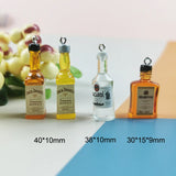10pcs 3D Alcohol Bottle Charms Earring Keychain DIY