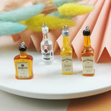 10pcs 3D Alcohol Bottle Charms Earring Keychain DIY