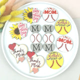 10pcs Mom Wooden Charms Love Mother Earring Pendant DIY Jewelry Making
