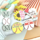 10pcs Mom Wooden Charms Love Mother Earring Pendant DIY Jewelry Making