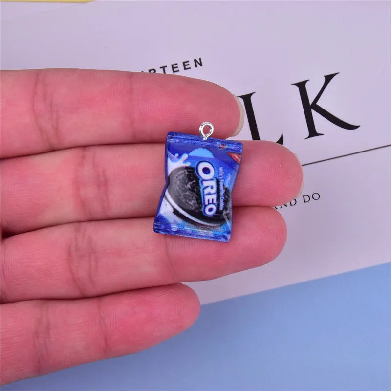 20pcs Biscuits Cookies Resin Charms DIY Craft Bracelet Earring Making Finding