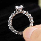 Women's Eternity Promise Oval CZ Engagement Ring