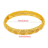 24K Cuff Bracelets Ethiopian Can Open Bangle Arab Wedding Jewelry