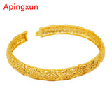 24K Cuff Bracelets Ethiopian Can Open Bangle Arab Wedding Jewelry