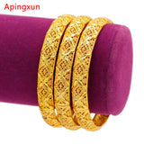 24K Cuff Bracelets Ethiopian Can Open Bangle Arab Wedding Jewelry