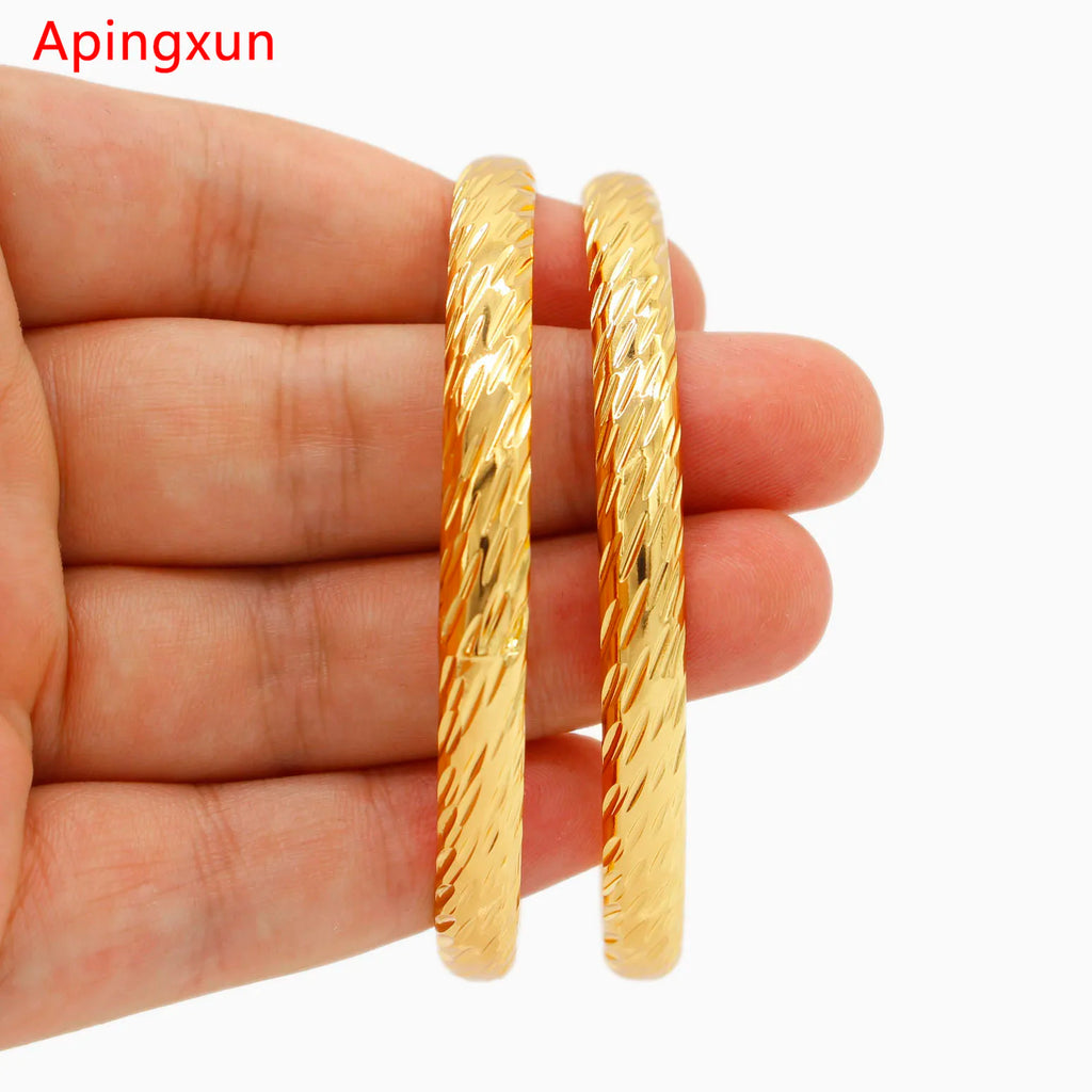 2pcs/lot Big Size Streak Bracelet African Arab Women Bridal Wedding Jewelry