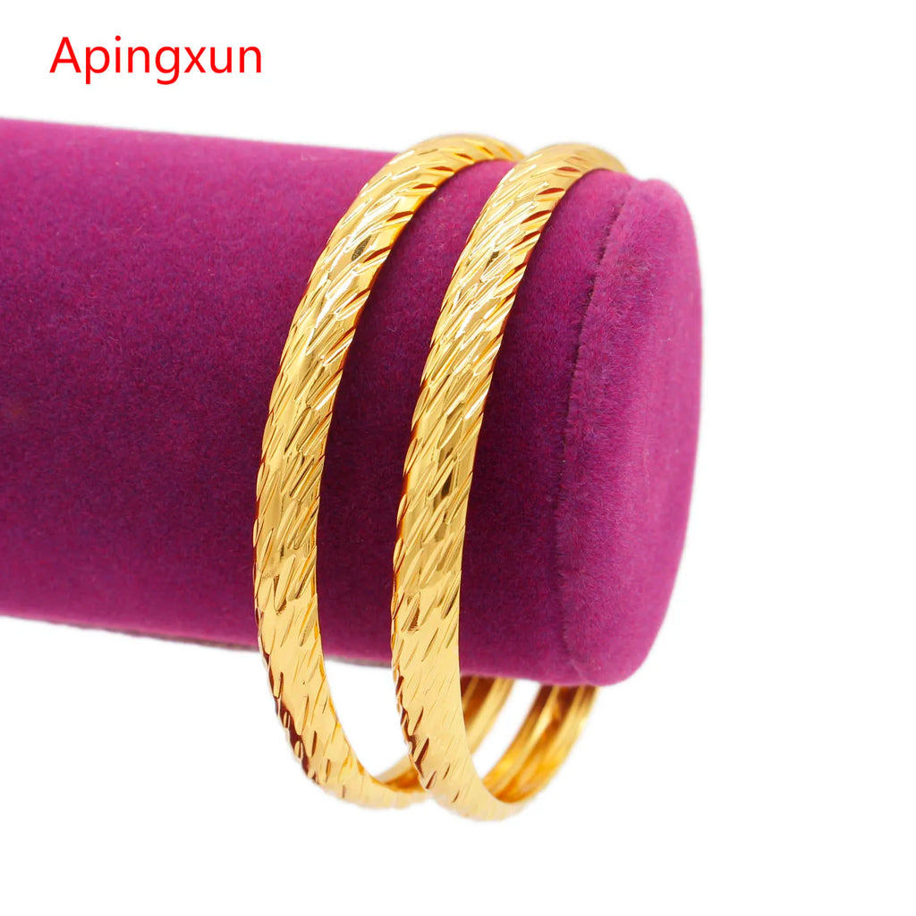 2pcs/lot Big Size Streak Bracelet African Arab Women Bridal Wedding Jewelry