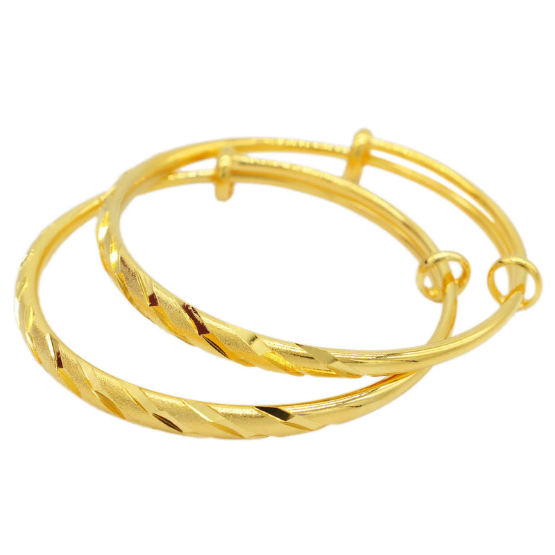 2pcs Adjustable Bracelet Women Bangle African Bridal Wedding Jewelry