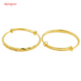 2pcs Adjustable Bracelet Women Bangle African Bridal Wedding Jewelry