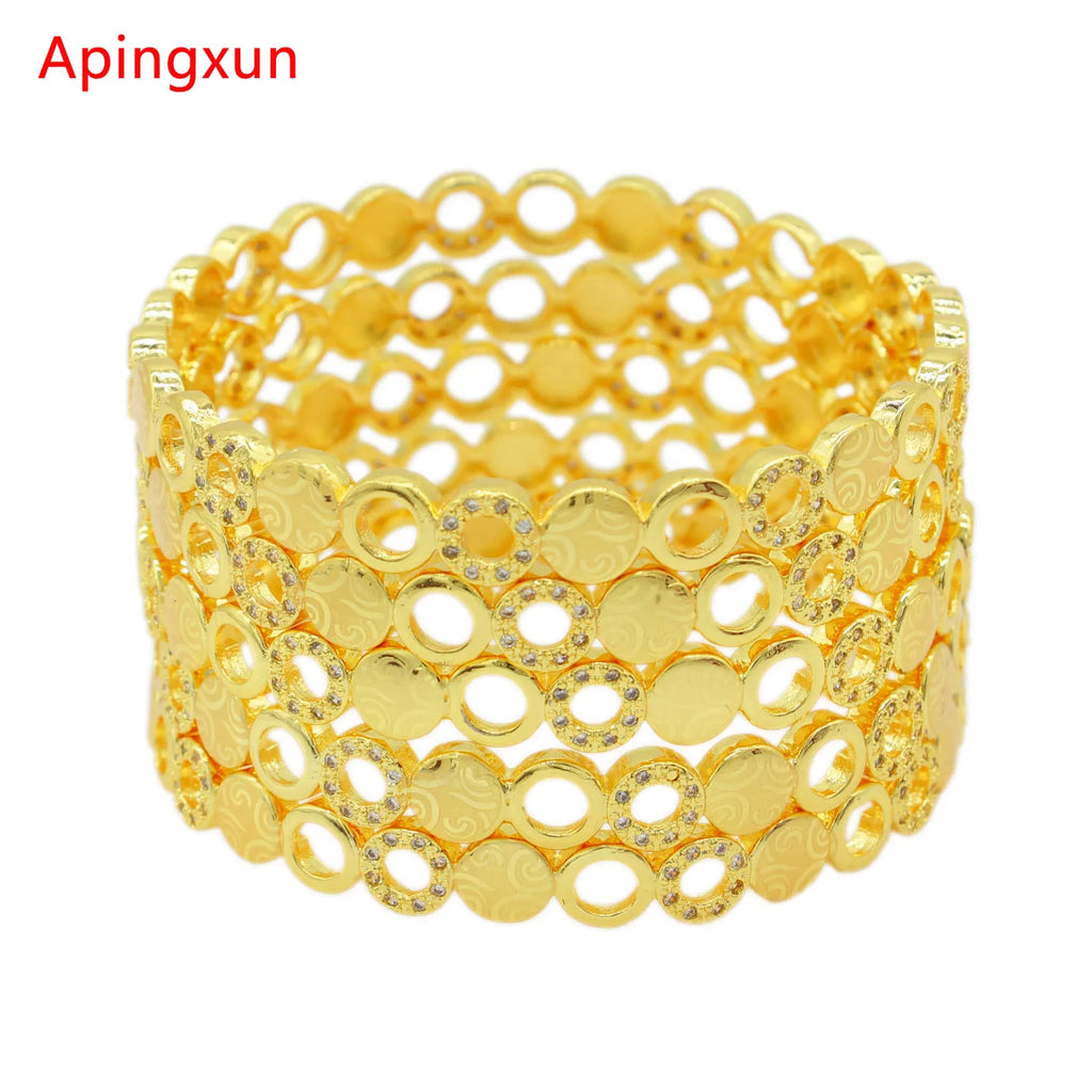 Big Size Dubai Bangle For Women Bridal Wedding Jewelry