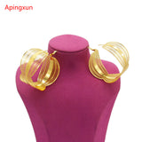 Dubai Color Copper Earrings Ethiopian Wide Earrings For Women