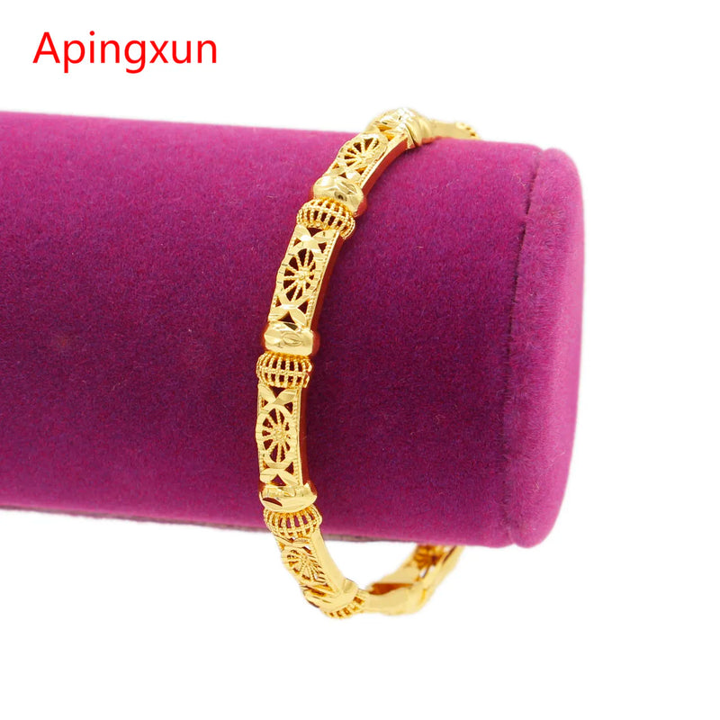 Copper Cuff Bracelet Dubai African Ethiopian Women Girls Charm Bangle