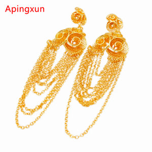 Dubai Earrings African Ethiopian Women Girls Party Earrings Wedding Jewelry