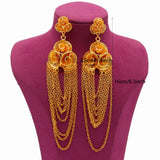 Dubai Earrings African Ethiopian Women Girls Party Earrings Wedding Jewelry